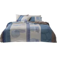TRAUMSCHLAF Bettwäsche Kalifornien blau 155x220 cm + 80x80 cm