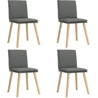 vidaXL Esszimmerstühle 4 Stk. Dunkelgrau Stoff