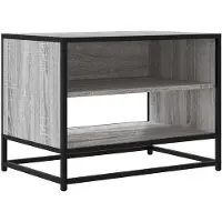 vidaXL TV-Schrank Grau Sonoma 61x40x46 cm Holzwerkstoff und Metall
