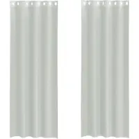 vidaXL Voile Vorhänge mit Ösen 2 Stk. Hellgrau 140x260 cm