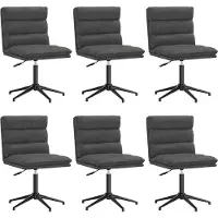 vidaXL Esszimmerstühle 6 Stk. Schwarz Kunstleder