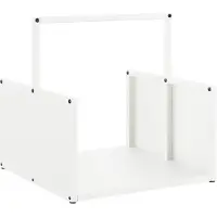 vidaXL Brennholzregal Weiß 40x40x40 cm Kaltgewalzter Stahl