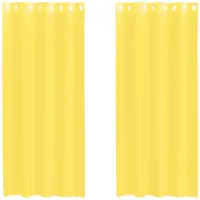 vidaXL Voile Vorhänge mit Ösen 2 Stk. Gelb
