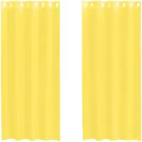 vidaXL Voile Vorhänge mit Ösen 2 Stk. Gelb