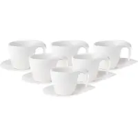 Villeroy & Boch Flow Kaffeetassen mit Untertassen
