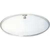 Staub Glasdeckel flach Nickelknauf für Wok