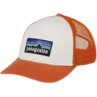 Patagonia Kappe P-6 Logo Trucker Hat Unisex White Redtail Rust