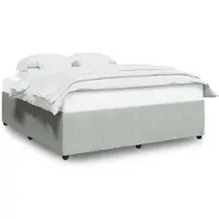 vidaXL Bettgestell ohne Matratze Hellgrau 200x200 cm Samt