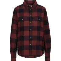 Fjällräven Hemd Övik Schwer Flannel Shirt Damen Dark Navy Maroon-M