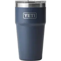 Yeti Rambler Stackable Cup 20oz Mag Slider Lid, Navy Blue, stapelbarer Thermobecher mit Deckel, 591 ml