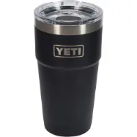 Yeti Rambler Stackable Cup 20oz Mag Slider Lid, Black, stapelbarer Thermobecher mit Deckel, 591 ml