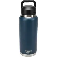 Yeti Rambler Bottle 36oz Chug Cap, Navy Blue, Thermoflasche mit Verschluss, 1L