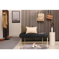 Underbar | Bank Rarity Samt Zwart Fluweel 100x47x48 cm | NADUVI