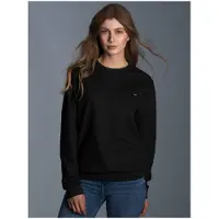 Trigema Sweatshirt "Sweatshirt in Waffeloptik", Damen, Gr. L, schwarz, Piqué, 100% Baumwolle, Rundhals, Sweatshirts Sweatshirt