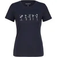 Devold - Women's Classic Flowers Tee - Merinoshirt Gr L blau
