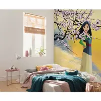 Komar Kindertapete "Disney Mulan Cherry Blossoms" bedruckt glatt
