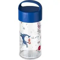 Koziol Buddy Snack Trinkflasche / Snackpot 500 ml organic blue space