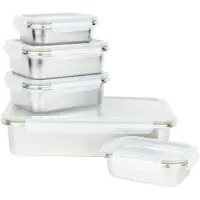Homeware Edelstahl-Vorratsdosen-Set 5-tlg.