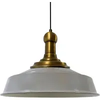 Bamyum Pendelleuchte Esstisch Long-Knob Asletl Hängelampe 40 cm - Grau