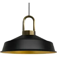 Bamyum Pendelleuchte Asletl-Lock Hängelampe aus Schwarz Metall Ø40 cm Lampe