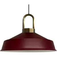 Bamyum Pendelleuchte Asletl-Lock Hängelampe aus Metall Ø40 cm Kastanienraun Lampe