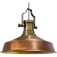 Bamyum Asletl Hängelampe Industrial aus Metall 41 cm, Küchenlampe Vintage E27, Wohnzimmerlampe Hängend Vintage, Pendelleuchte Esstisch - Kupfer