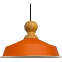 Bamyum Pendelleuchte Holz Asletl 40 cm - Orange