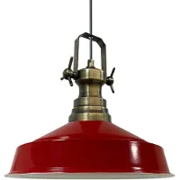 Bamyum Hängelampe Industrial Asletl Pendelleuchte 40 cm - Rot