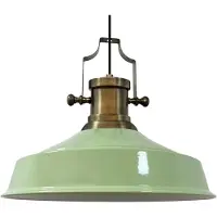 Bamyum Asletl Hängelampe Industrial aus Metall 41 cm, Küchenlampe Vintage E27, Wohnzimmerlampe Hängend Vintage, Pendelleuchte Esstisch - Minzgrün