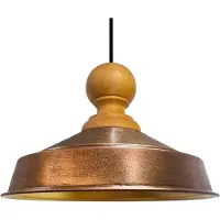 Bamyum Pendelleuchte Holz Asletl 40 cm - Kupfer