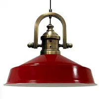 Bamyum Pendelleuchte Industrial Asletl-Marine Vintage 40 cm - Rot