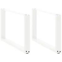 vidaXL Couchtischbeine U-Form 2 Stk. Weiß 70x(42-43) cm Stahl