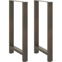vidaXL Bartischbeine Naturstahl 2 Stk. 60x(100-101) cm Stahl