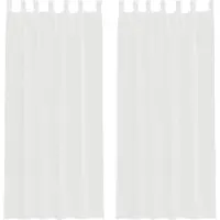 vidaXL Voile Vorhänge mit Schlaufen 2 Stk. Weiß 140x245 cm