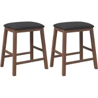 vidaXL Barstühle mit Kissen 2 Stk. Braun Massivholz Gummibaum