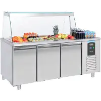 CombiSteel Saladette 3 Türen 4X 1/1Gn Behälter