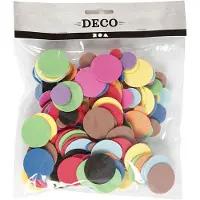 Creativ Company CC EVA-Schaumstoff-Kreise, mehrfarbig, 12–32 mm, 300 Stück