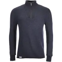 Woolpower Skipullover Zip Turtleneck 400 Dark Navy-XL