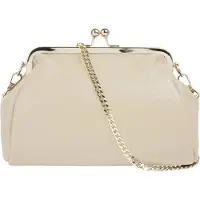 Cluty Abendtasche echt Leder, Made in Italy