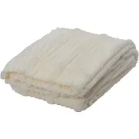 Décoris Kuscheldecke 130x170cm Wohndecke Fleecedecke - warme & flauschige Decke - einfarbige Tagesdecke Couchdecke Sofadecke Weiß Ivory Elfenbein