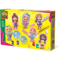 SES Creative 01293 Gips Gießen - Styling Girls Bastelset für Kinder, Guss-/Mal-Set für Kinder, 5 Jahr(e), Mehrfarbig
