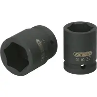 Ks Tools 515.1391, Steckschlüsselbuchse, Schwarz, 2 Kopf/Köpfe, 3/4", Metrisch/imperial, 42 mm