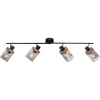 JUST LIGHT PASQUAL Deckenleuchte E27 max.160W 4-fach schwarz 11313-18