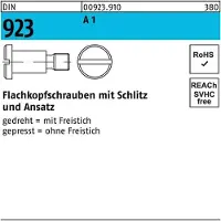 Hörger & Geßler Flachkopfschraube DIN 923 m.Schlitz/Ansatz M 3 x 4 x 4,5 A 1