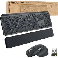 Logitech MX Keys Combo for Business - Tastatur-und-Maus-Set - hinterleuchtet - kabellos - Bluetooth LE - QWERTZ