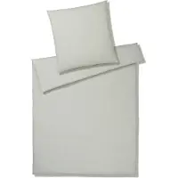 Elegante Halbleinen Bettwäsche Breezee kreide 155x220 cm + 80x80 cm