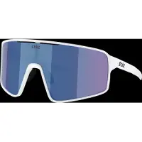 Bliz - Robuste und leichte Sonnenbrille - P001 White Grey W Blue Mirror - Weiß