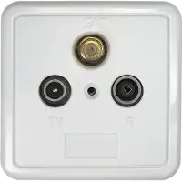 Axing SSD 2-10, SAT + TV + Radio, Weiß, 78 mm, 44 mm, 78 mm