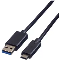 Roline USB 3.2 Gen 1 Kabel, USB A-C, ST/ST, schwarz, 0,5 m