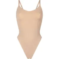 Hunkemoller Nahtlos betonender Body mit hohem Beinausschnitt Beige
